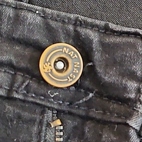 Nat Nast Jeans Men's 34x30 Black Straight Baggy Loose Skater Goth Grunge Emo Y2K - Picture 14 of 16